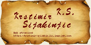 Krstimir Šijakinjić vizit kartica